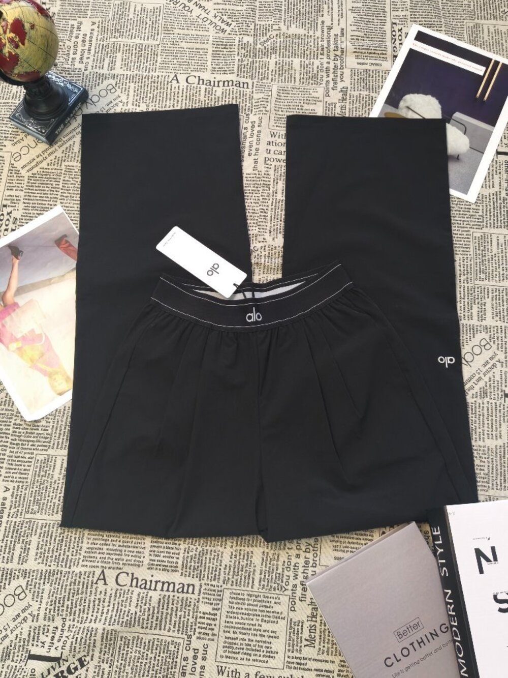 NWT Black ALO Yoga High Waist Suit Up Trouser (Regular 30-inch inseam)💖 - Picture 2 of 7